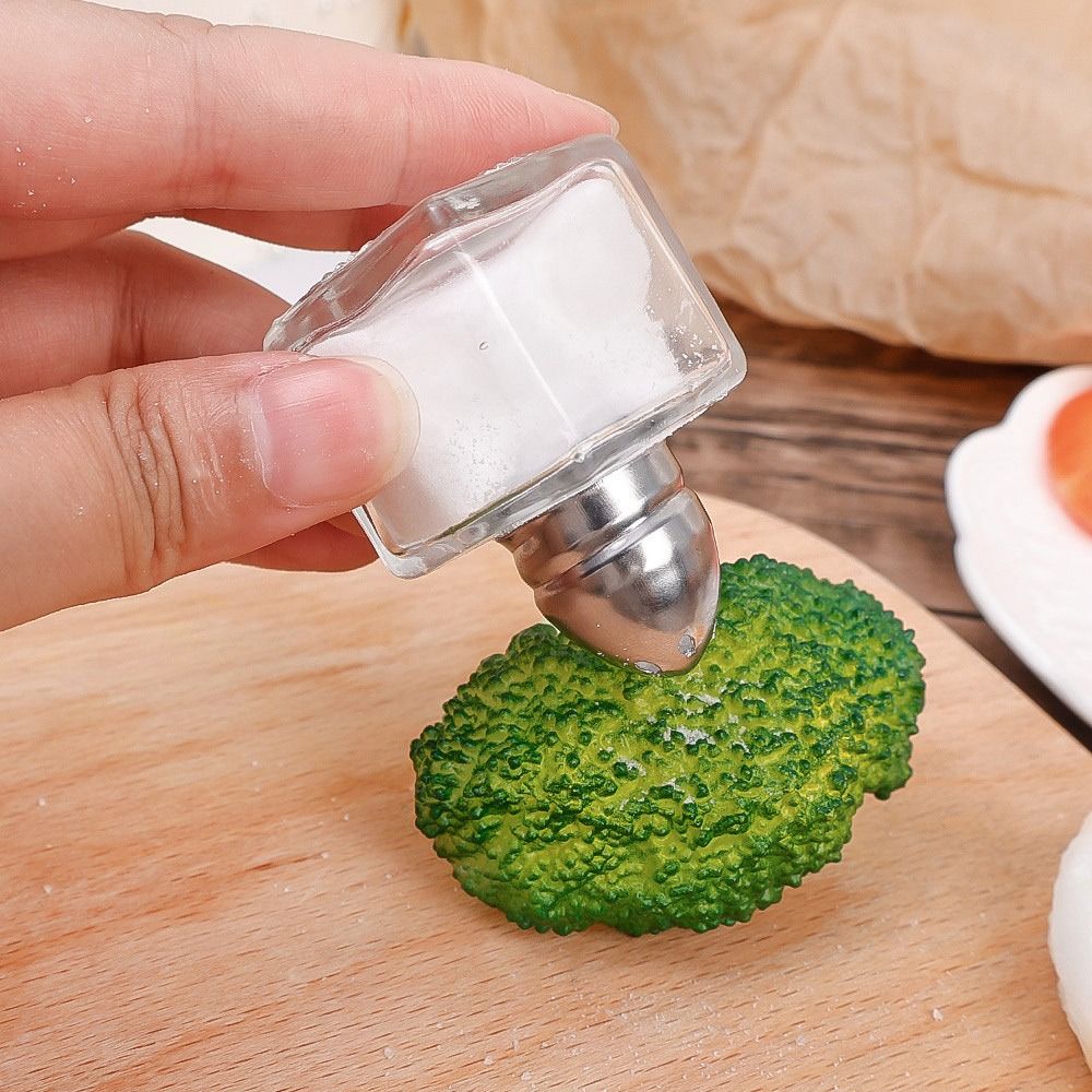 Mini Glass Spice Jars Transparent Seasoning Shaker Bottles