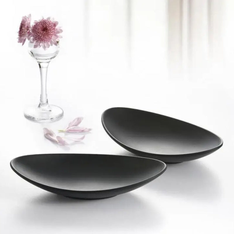 Oval Matte Black Trinket Dish - Jewelry, Ring & Key Tray Organizer