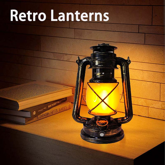 Vintage Rechargeable Lantern Portable Camping Light for Indoor Outdoor