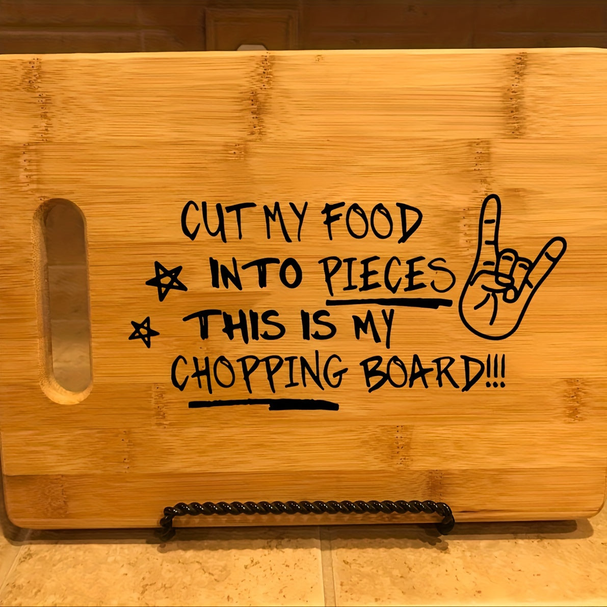 Funny Engraved Bamboo Cutting Board — Novelty Kitchen Gift Board