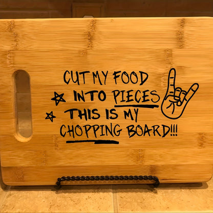 Funny Engraved Bamboo Cutting Board — Novelty Kitchen Gift Board