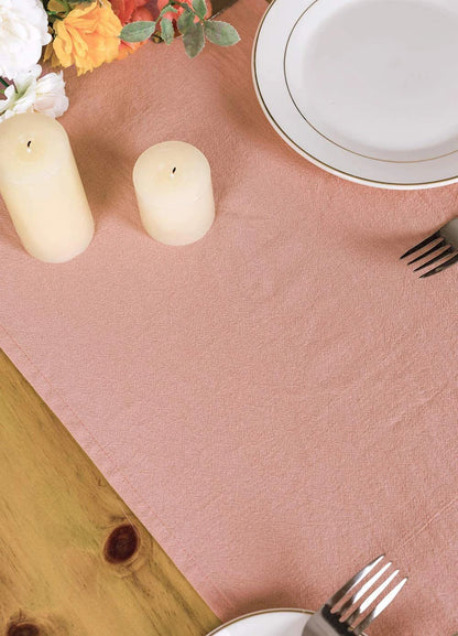 Solid Cotton Table Runner, Dusty Rose Wedding & Party Décor