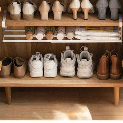 Under-Shelf Hanging Shoe Rack, Space-Saving Closet Organizer