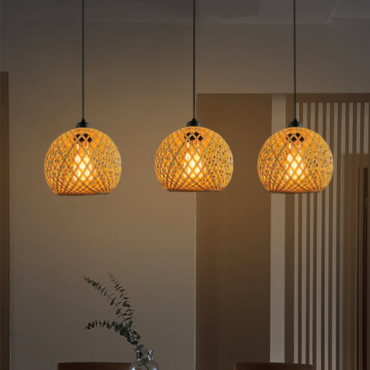 Handmade Rattan Bamboo Pendant Light for Kitchen and Dining
