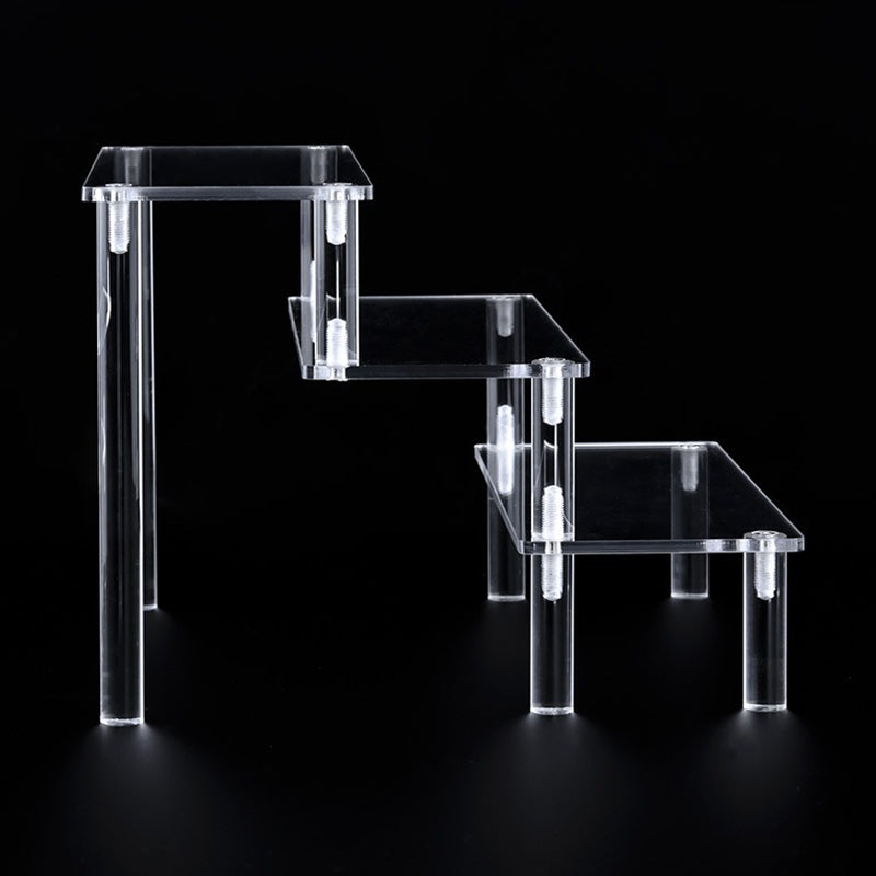 Clear Acrylic Tiered Riser Stand, Collectible Display Shelf