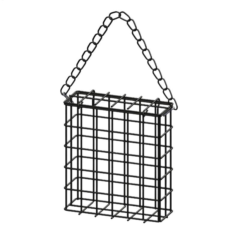 Metal Suet Cage Bird Feeder Hanging Chain Outdoor Garden Wild Birds