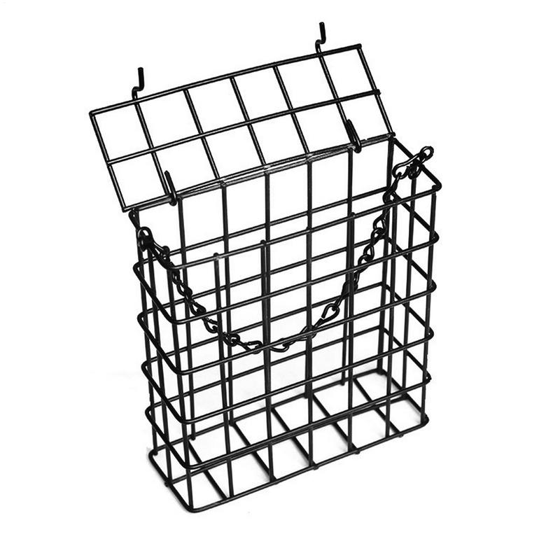 Metal Suet Cage Bird Feeder Hanging Chain Outdoor Garden Wild Birds