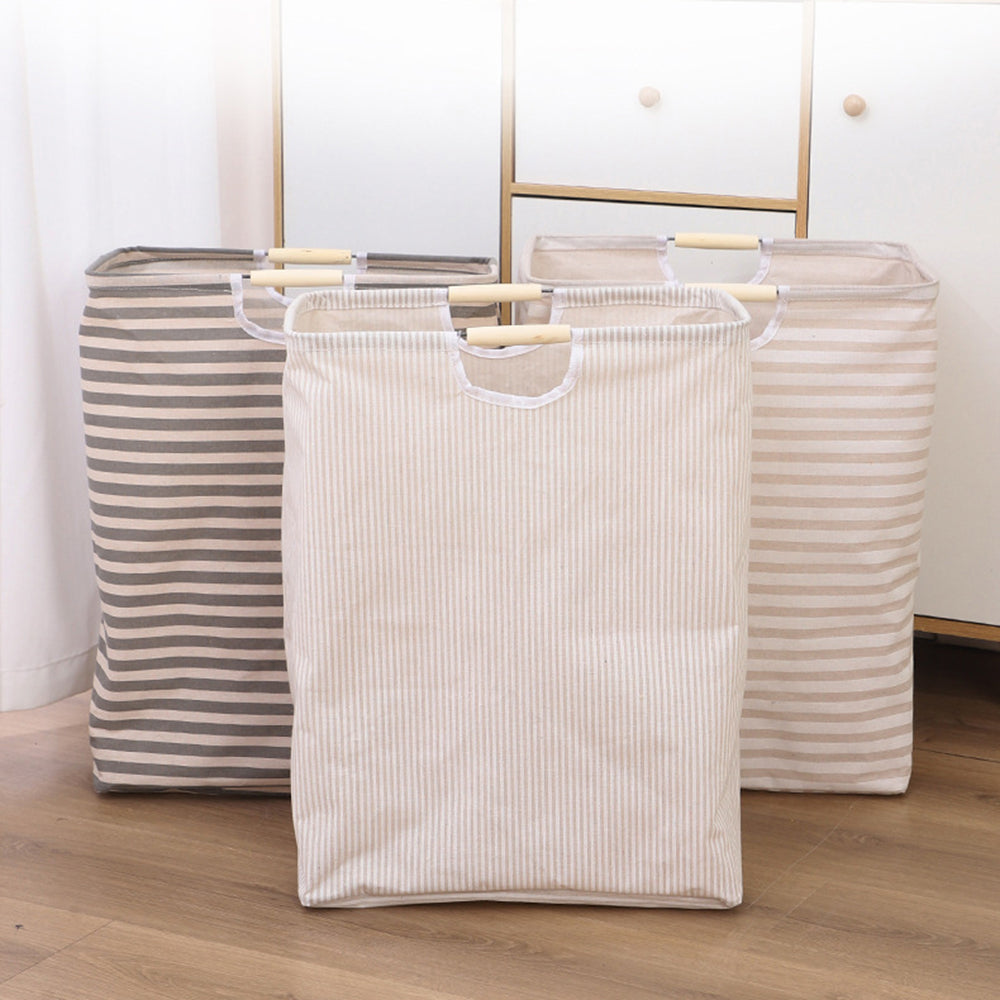 Foldable Waterproof Fabric Storage Basket with Handles