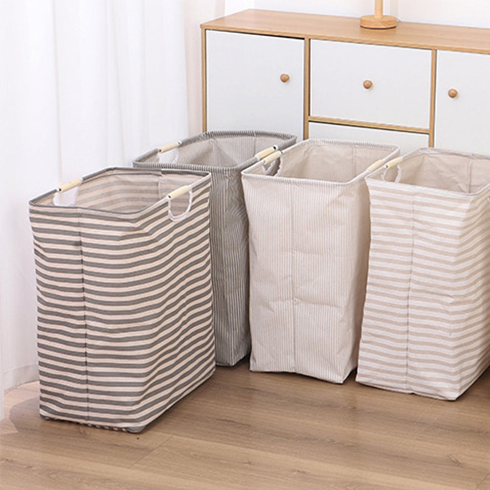 Foldable Waterproof Fabric Storage Basket with Handles