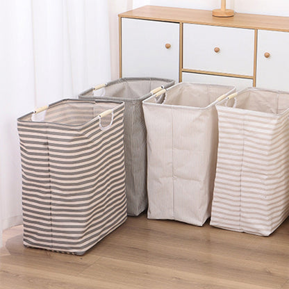 Foldable Waterproof Fabric Storage Basket with Handles