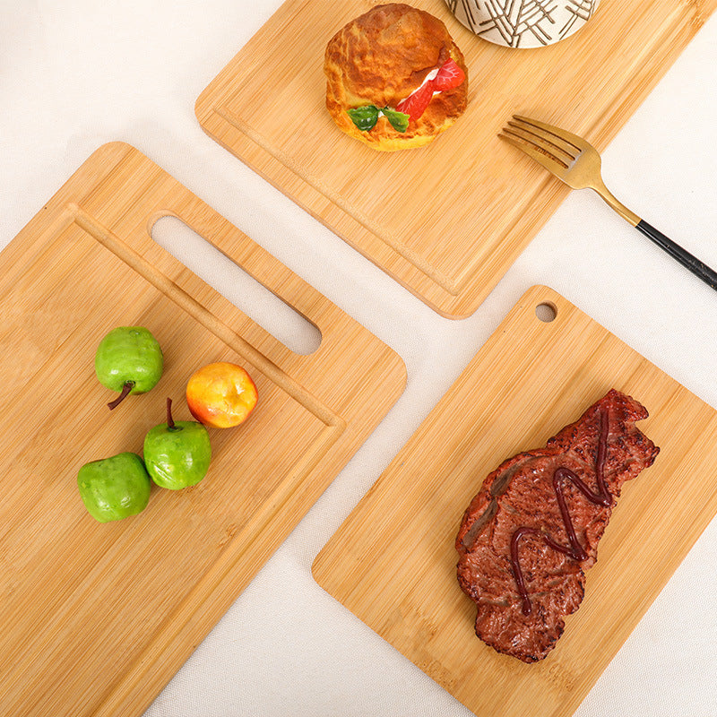 Double-Sided Bamboo Cutting Board Set — Natural Moso Kitchen Chopping Boards