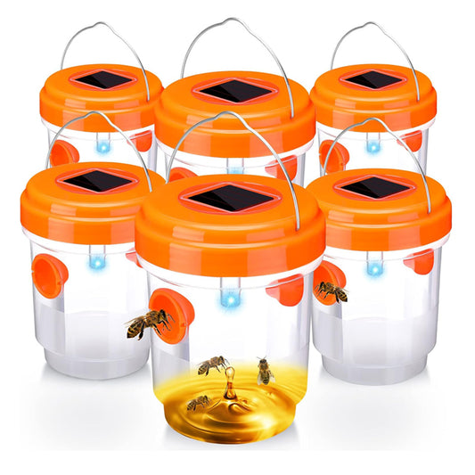 Solar Wasp Trap, Waterproof Outdoor Hanging Garden Insect Catcher