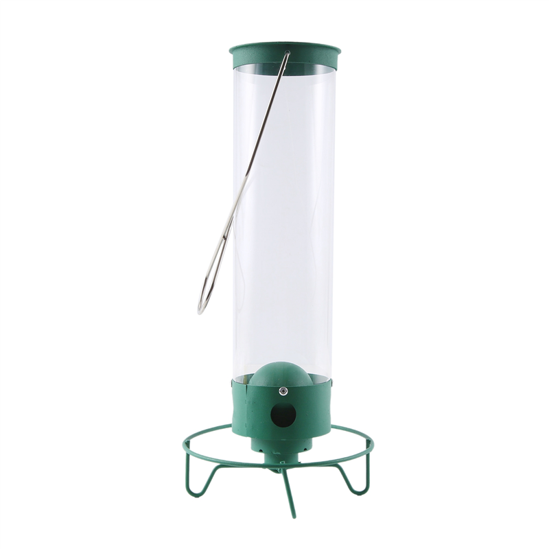 Squirrel-Resistant Tube Bird Feeder, Outdoor Hanging Seed Feeder