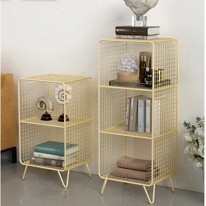 Nordic Wire Grid Shelf — Multi-Tier Metal Storage Organizer Rack