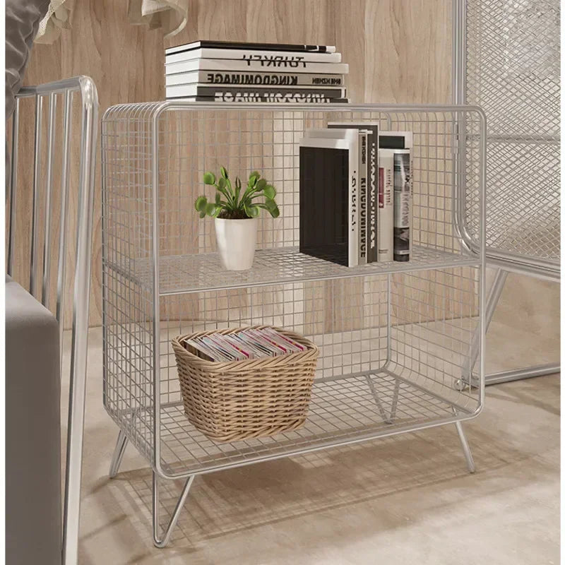 Nordic Wire Grid Shelf — Multi-Tier Metal Storage Organizer Rack
