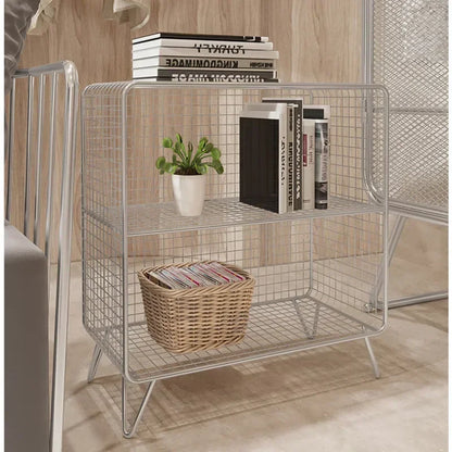 Nordic Wire Grid Shelf — Multi-Tier Metal Storage Organizer Rack