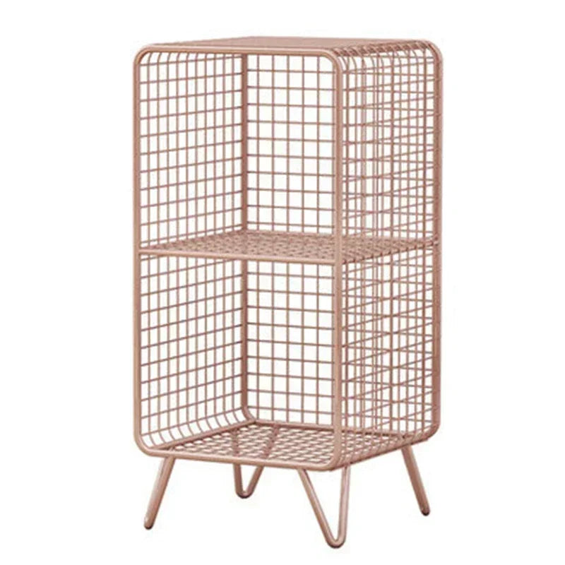 Nordic Wire Grid Shelf — Multi-Tier Metal Storage Organizer Rack