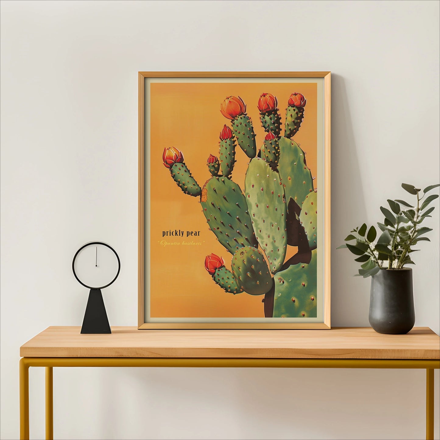 Western Cowboy Canvas Wall Art Set, Desert Cactus Prints