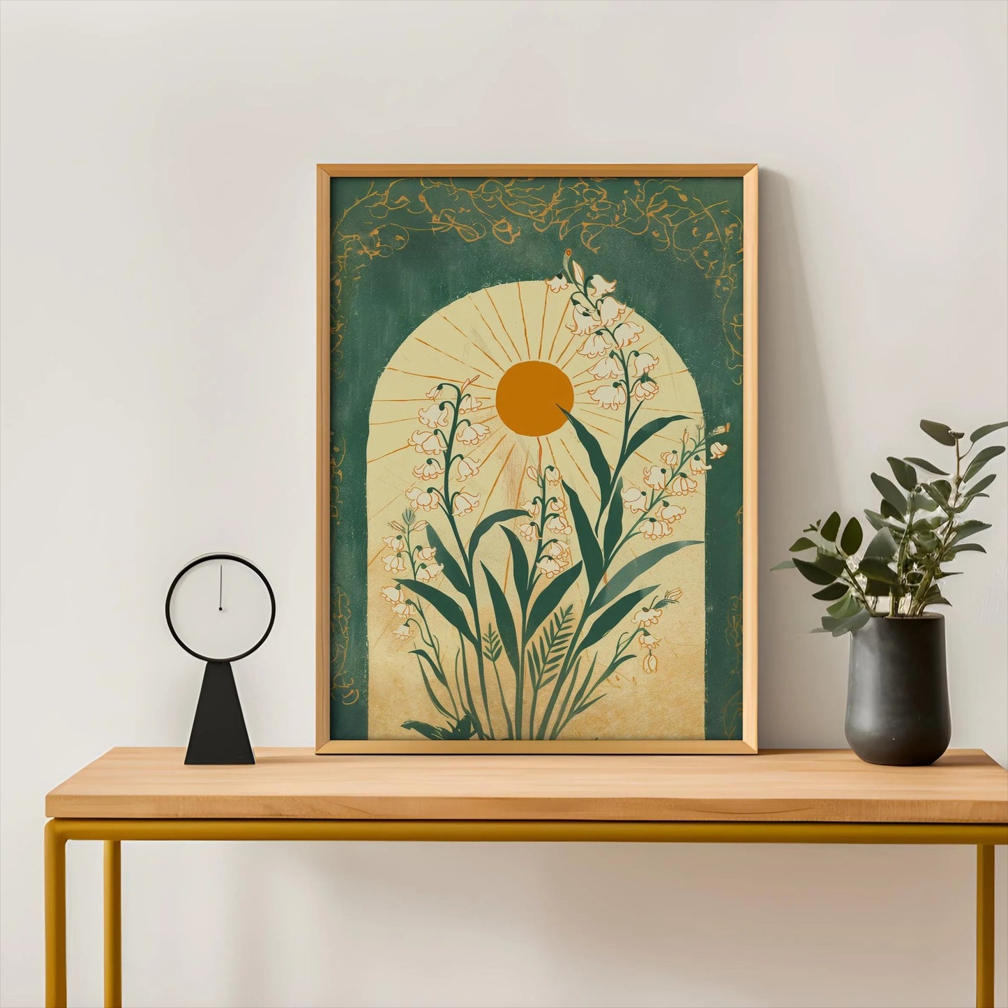 Western Cowboy Canvas Wall Art Set, Desert Cactus Prints