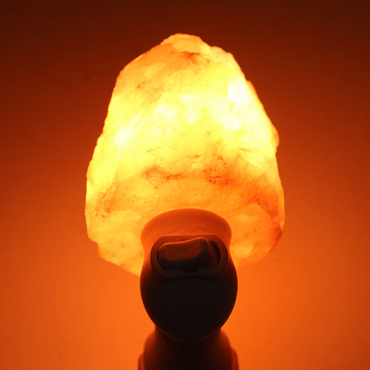 Natural Himalayan Salt Crystal Night Light Hand Carved Warm Glow