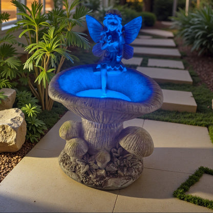 Solar Fairy Garden Statue Outdoor Light Up Waterproof Yard Decor