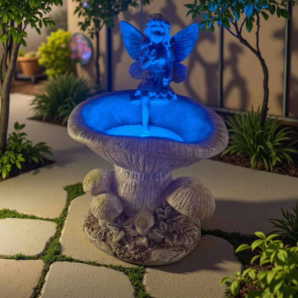Solar Fairy Garden Statue Outdoor Light Up Waterproof Yard Decor