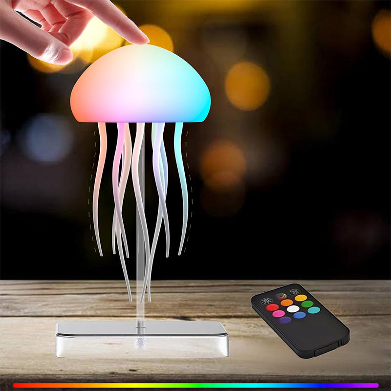 LED Jellyfish Lamp Color Changing Mood Night Light Remote Control