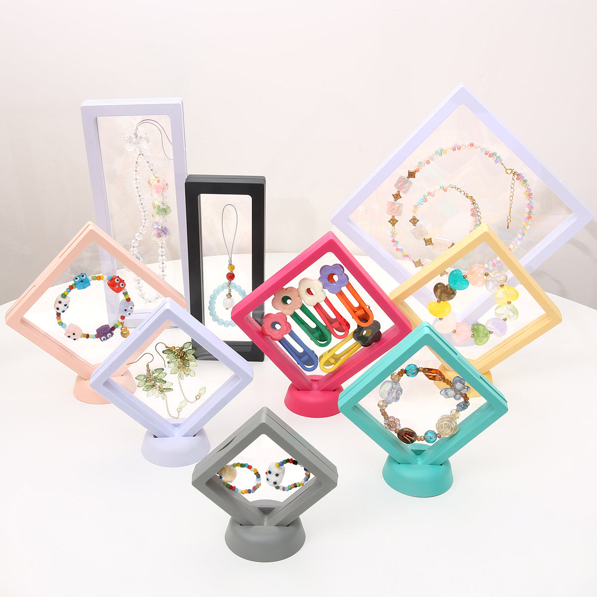 Floating Frame Jewelry Display Case - 3D Suspension Gift Box
