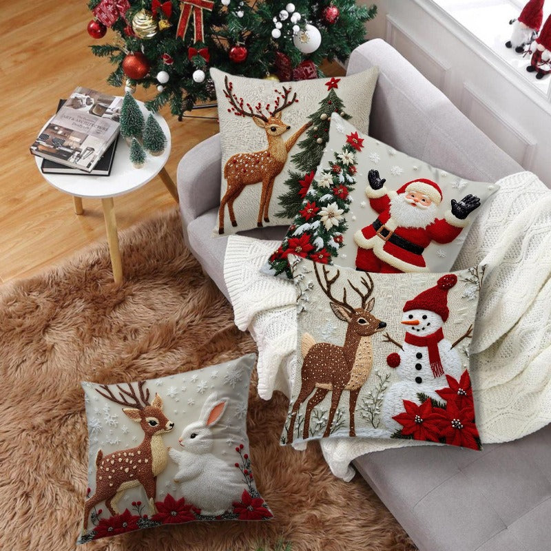Christmas Throw Pillow Covers — Festive Holiday Cushion Decor