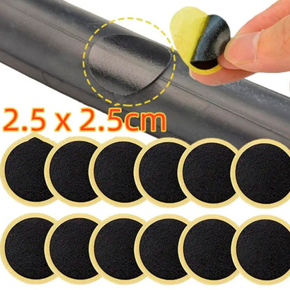 Glue-Free Bike Tire Patch Kit, Self-Adhesive Fast Puncture Repair Set