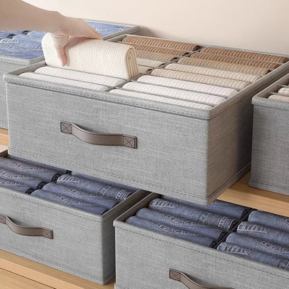 Foldable Clothes Storage Box With Lid & Sturdy PP Board