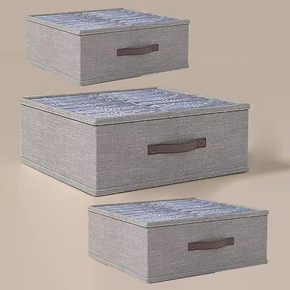 Foldable Clothes Storage Box With Lid & Sturdy PP Board