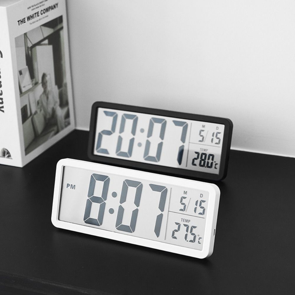 Digital Wall Clock, Large Display With Temperature and Date