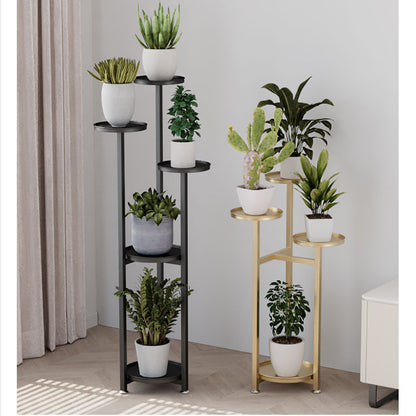 Tiered Corner Plant Stand — Multi-Layer Metal Planter Display for Indoors
