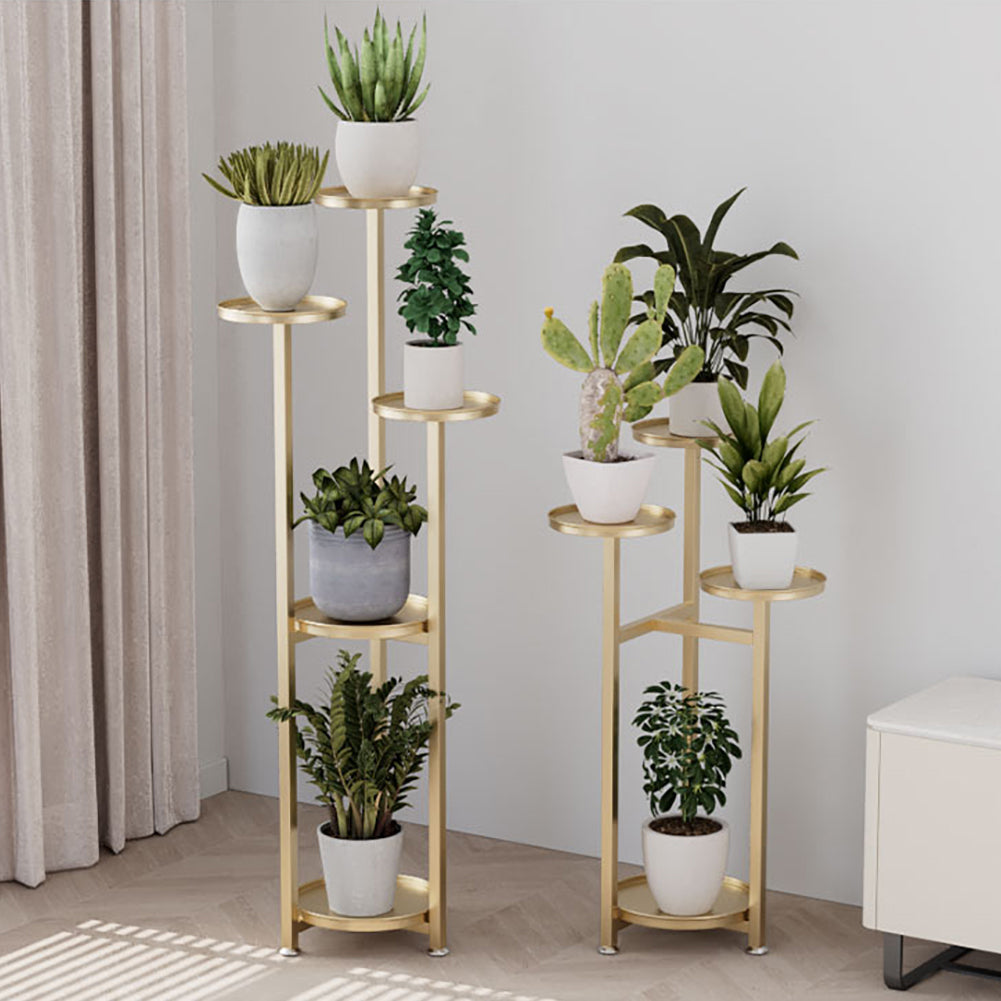 Tiered Corner Plant Stand — Multi-Layer Metal Planter Display for Indoors