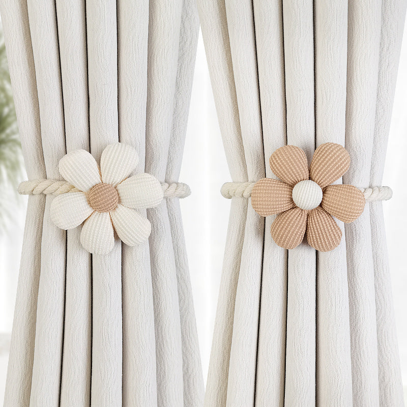 Floral Magnetic Curtain Tieback Flower Rope Holdback Buckle