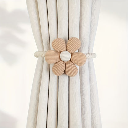 Floral Magnetic Curtain Tieback Flower Rope Holdback Buckle