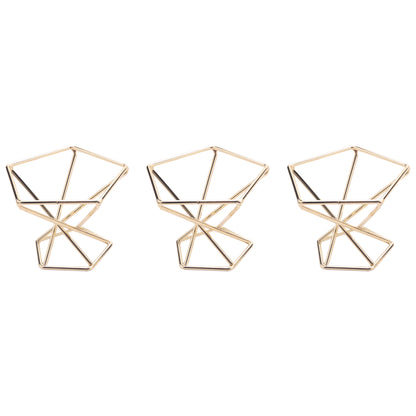 Geometric Gold Air Plant Holder Set of 3 Metal Plant Stands