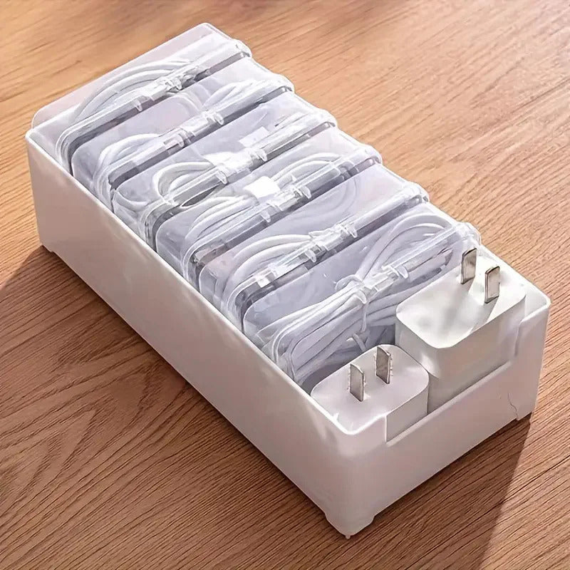 Cable Organizer Box with Mini Cases, Durable Cord Storage