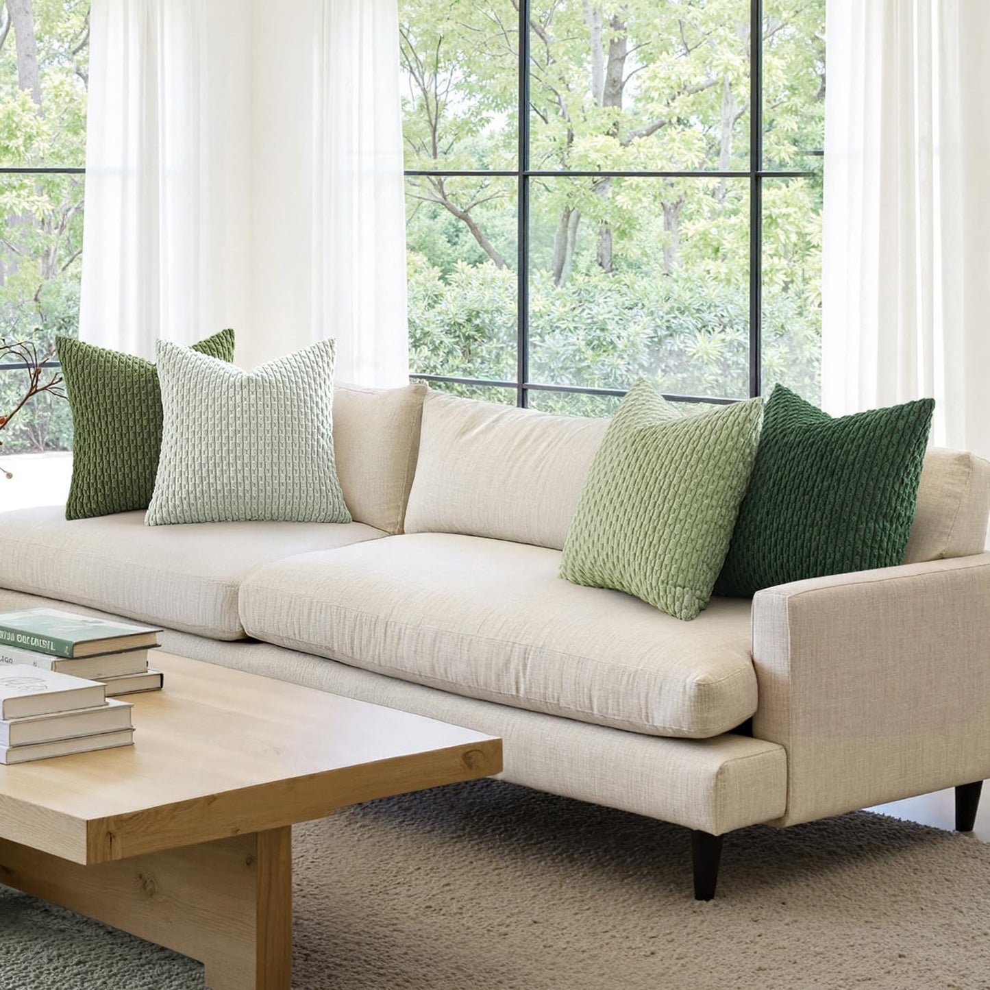 Corduroy Throw Pillow Covers — Soft Textured Boho Cushion Decor