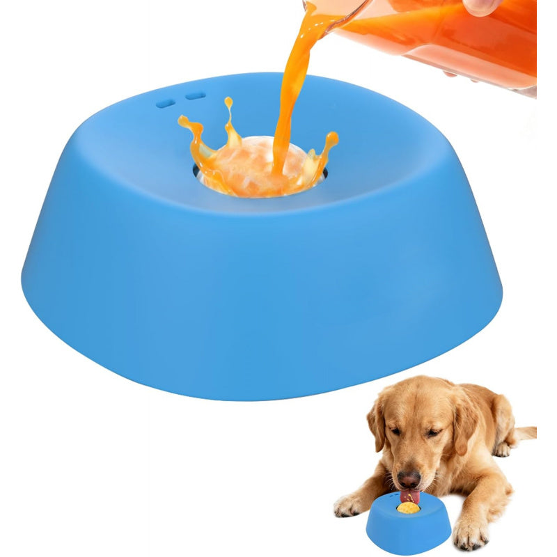 Slow Feeder Dog Lick Bowl, No-Spill Bowl for Broth, Yogurt and Puree
