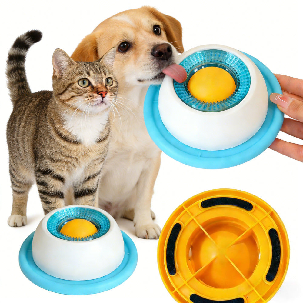 Slow Feeder Lick Plate for Dogs and Cats, Spinning Treat Enrichment To