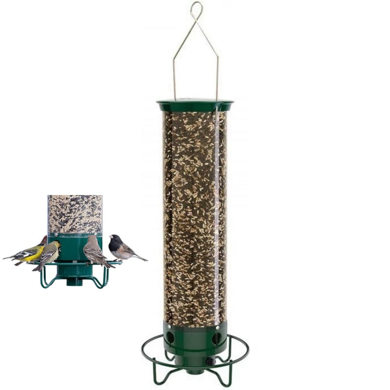 Squirrel-Proof Hanging Bird Feeder, Weight-Activated Spinning Tube