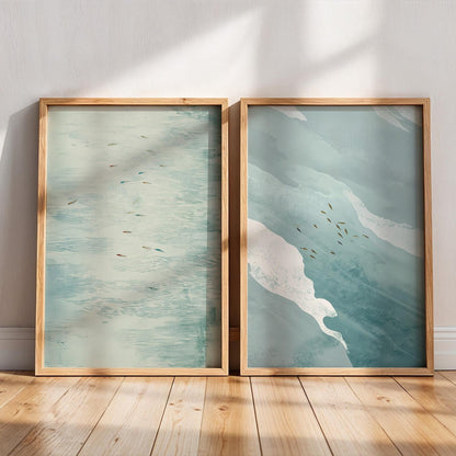 Minimalist Sunset Landscape Wall Art Prints, Boho Nature Decor