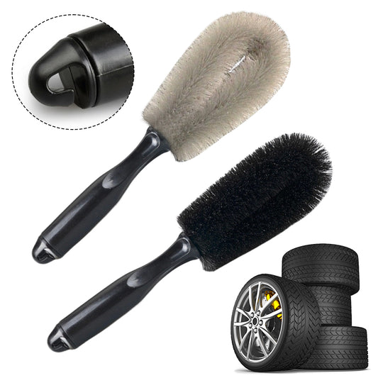 Car Wheel and Tire Detailing Brush Set Rim Cleaning Scrubber