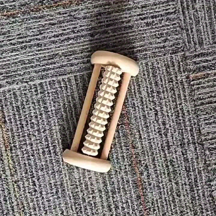 Wooden Foot Massage Roller, Handheld Reflexology Roller for Tired Feet