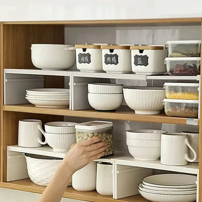 Stretchable Cabinet Shelf Organizer for Kitchen Storage