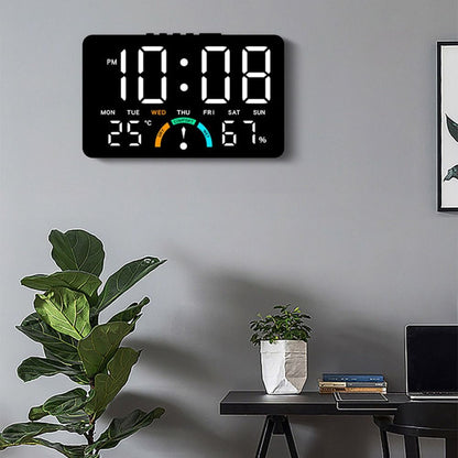 Digital Wall Clock With Temperature and Humidity Display