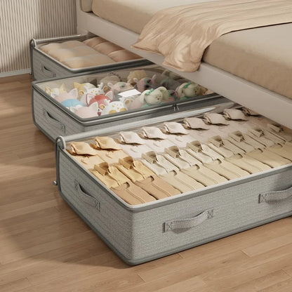 Under Bed Storage Containers with Lids, Foldable Organizer Bins