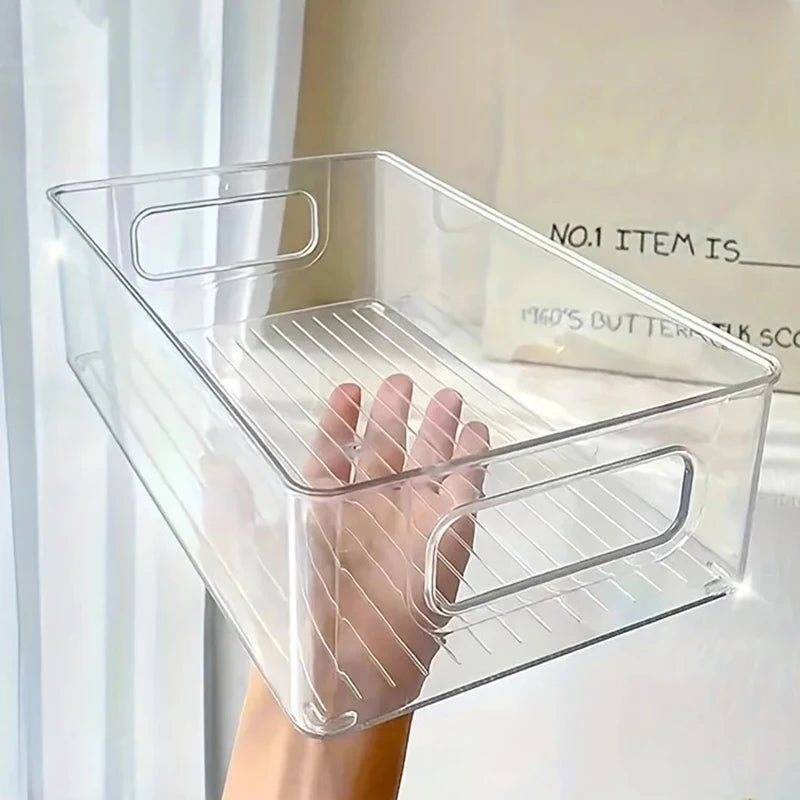Clear Acrylic Storage Bin, Stackable Drawer Organizer Box
